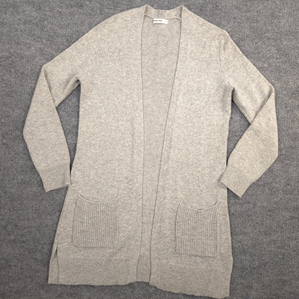 Marine Layer Cabin Cardigan Sweater Womens S Gray Cashmere Blend Relaxed‎ Open
